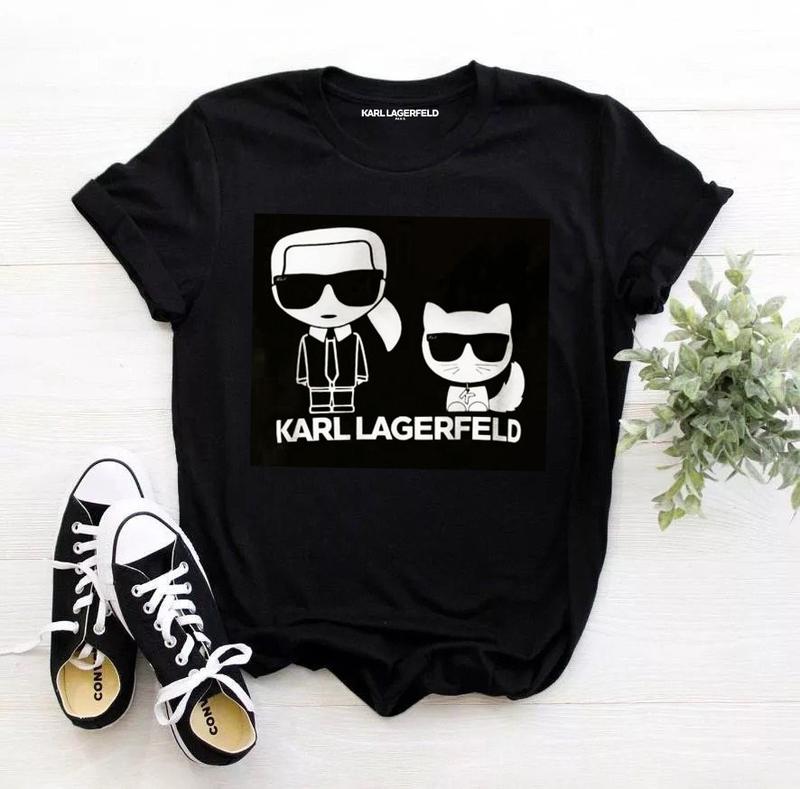 Мужская футболка karl lagerfeld карл лагерфельд чёрная — цена 549 грн в ...