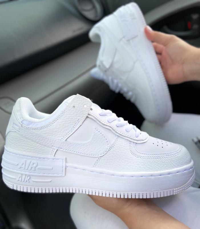 Женские кожаные кроссовки nike air force shadow white #найк — цена 2640 ...
