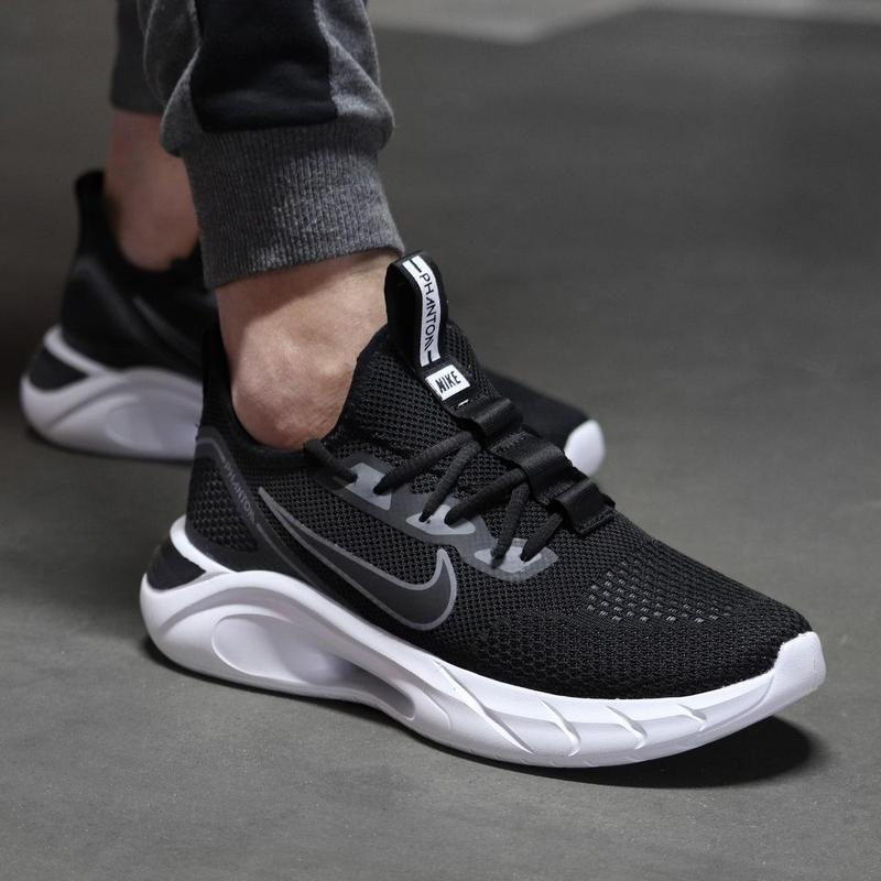 Мужские летние кроссовки nike (чёрные) модные молодёжные тонкие кроссы ...