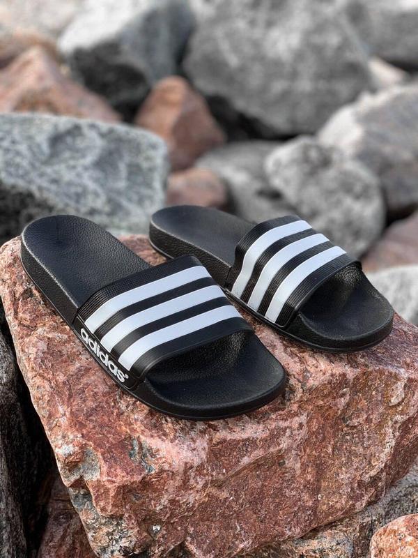 Мужские тапочки adidas шлёпки адидас чёрные шлепанцы (41-45) — цена 750 ...
