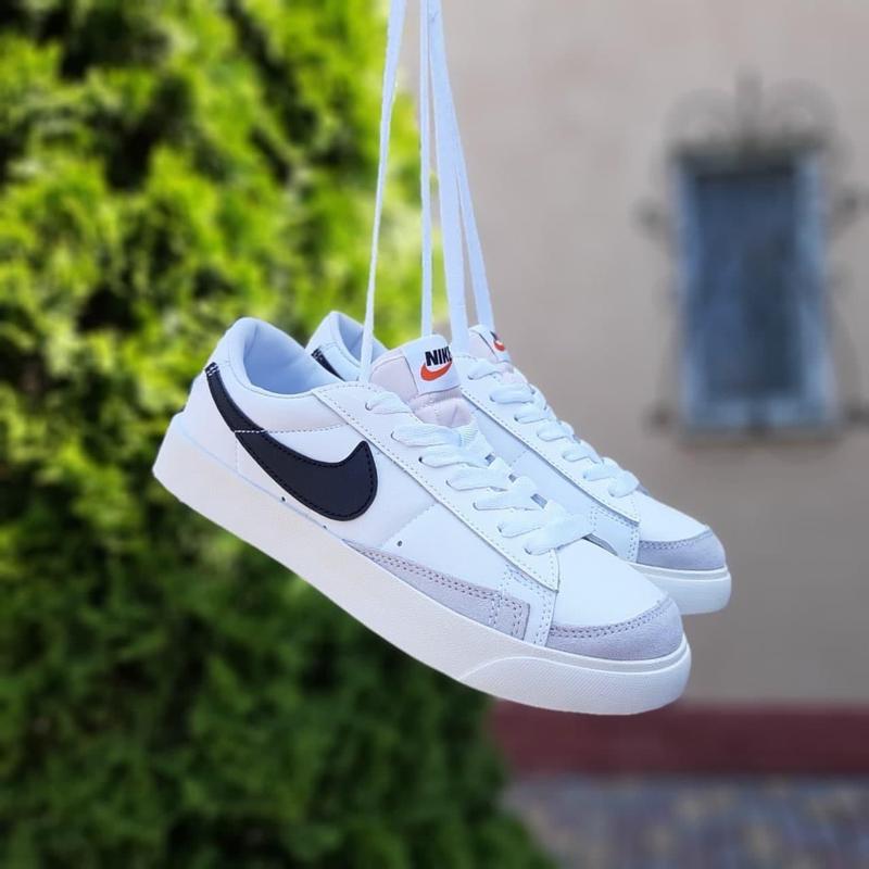 Жіночі кросівки nike blazer low шкіряні літні кросівки найк блейзер ...