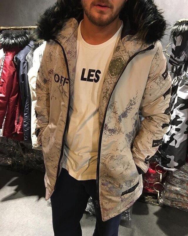 Белая парка off White