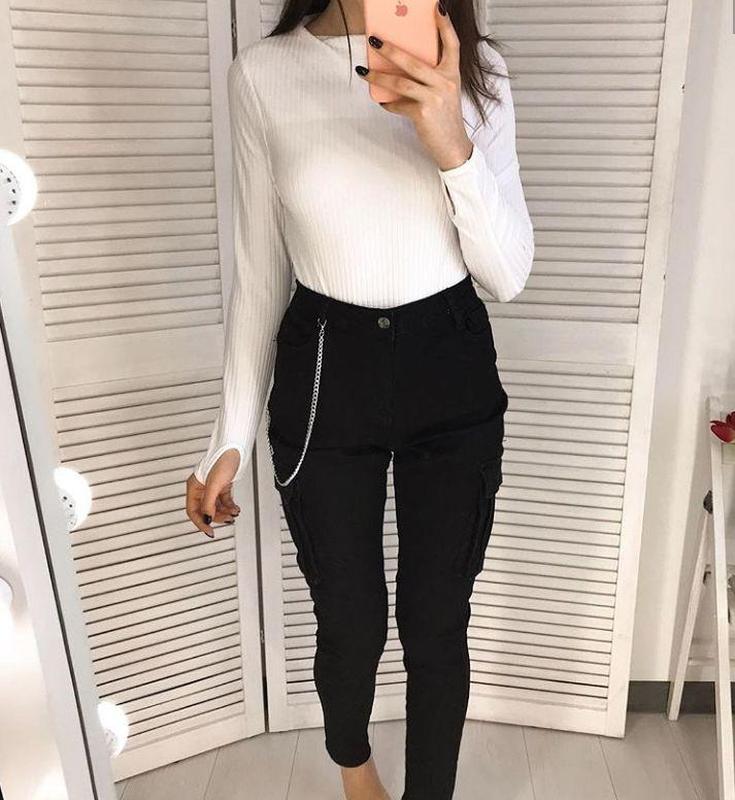 9черные джинсы/женские черные джинсы/женские джинсы с карманами/джинсы  черные — цена 680 грн в каталоге Джинсы ✓ Купить женские вещи по доступной  цене на Шафе | Украина #19532171