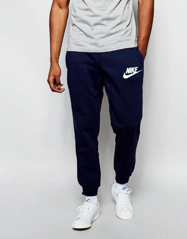 Мужские спортивные штаны найк, штаны nike на манжете трикотажные, (на ...