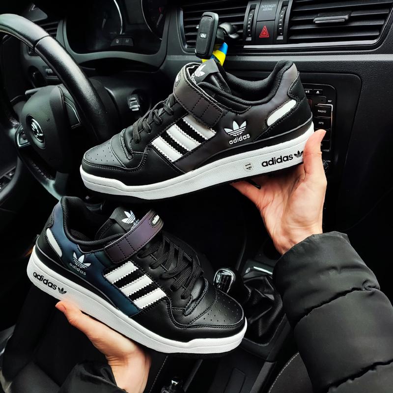 Кроссовки хамелеон переливаются adidas forum low black — цена 1853 грн ...