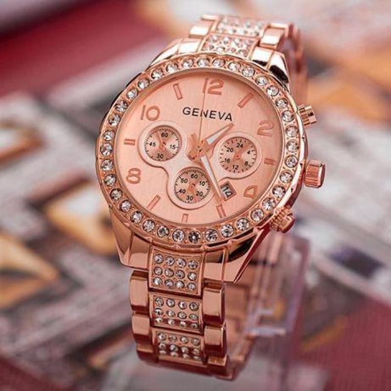 Часы женские geneva ( rose gold ) — цена 280 грн в каталоге Часы ✓ Купить женские вещи по доступной цене на Шафе