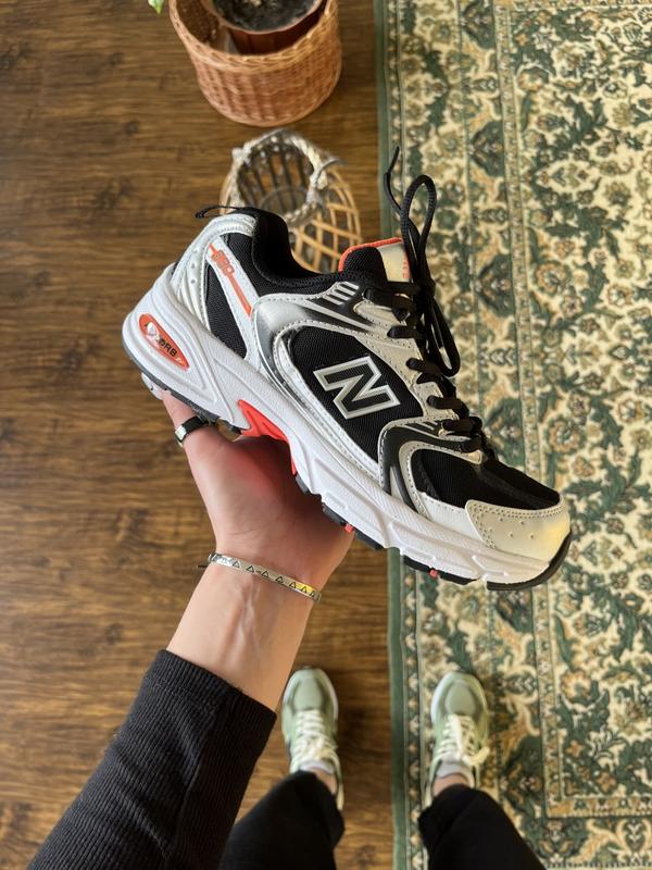 New balance 530 black orange, кроссовки женские нью баланс, жіночі ...