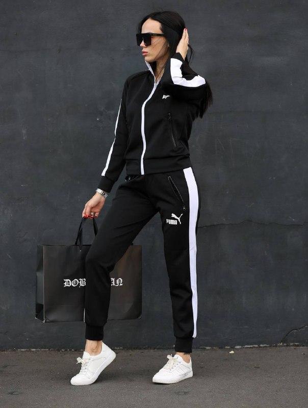 Преміум костюм в стилі пума з лампасами якісний puma преміум жіночий ...