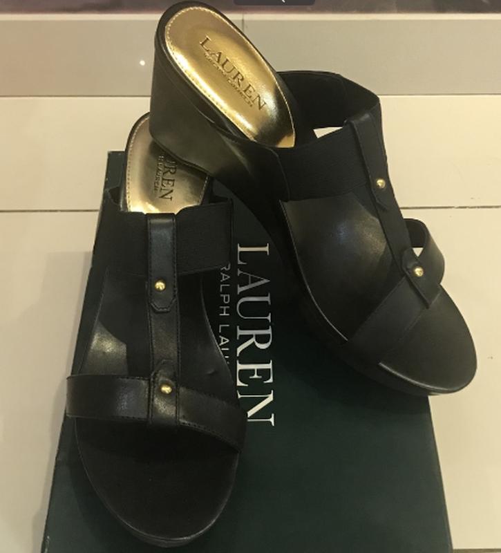 1, кожаные босоножки на танкетке ральф лаурен ralph lauren оригинал ...