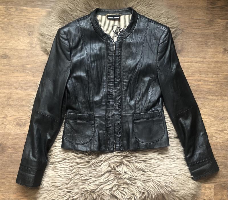 Кожаный жакет пиджак куртка gerry weber — цена 200 грн в каталоге ...