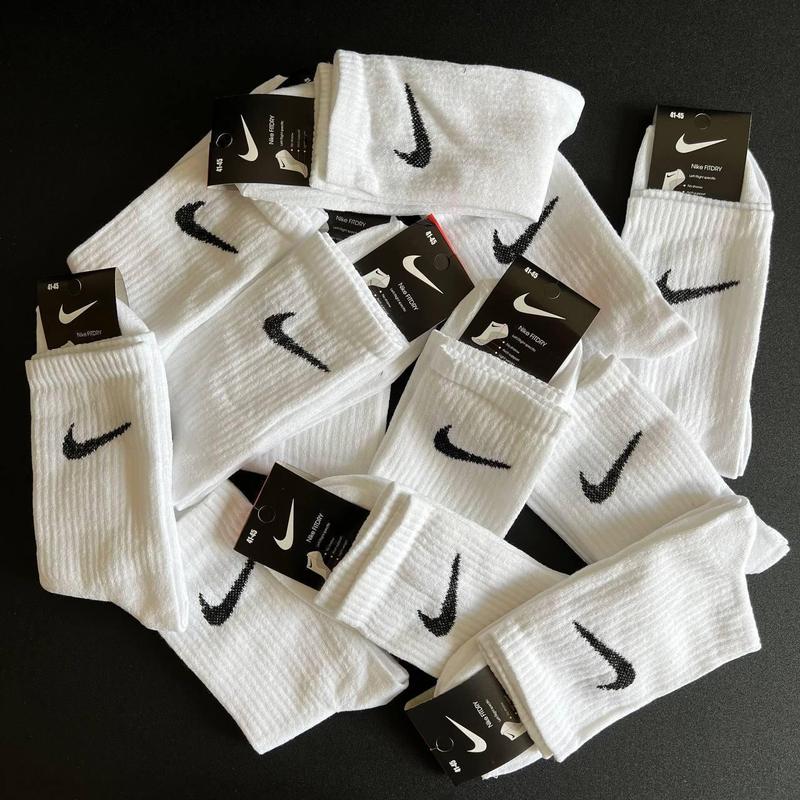 Мужские высокие носки nike белые найк 12 пар подарочный набор носков ...