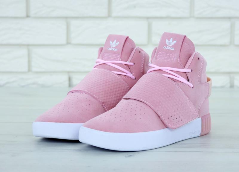 Женские кеды adidas tubular замшевые весенние стильные высокие ...