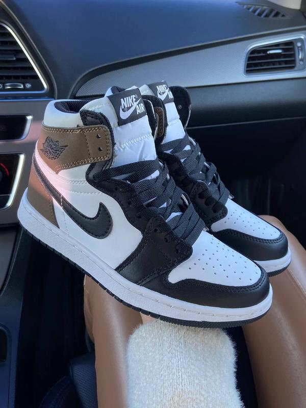 Высокие женские кожаные кроссовки nike air jordan dark moch🆕 высокие ...