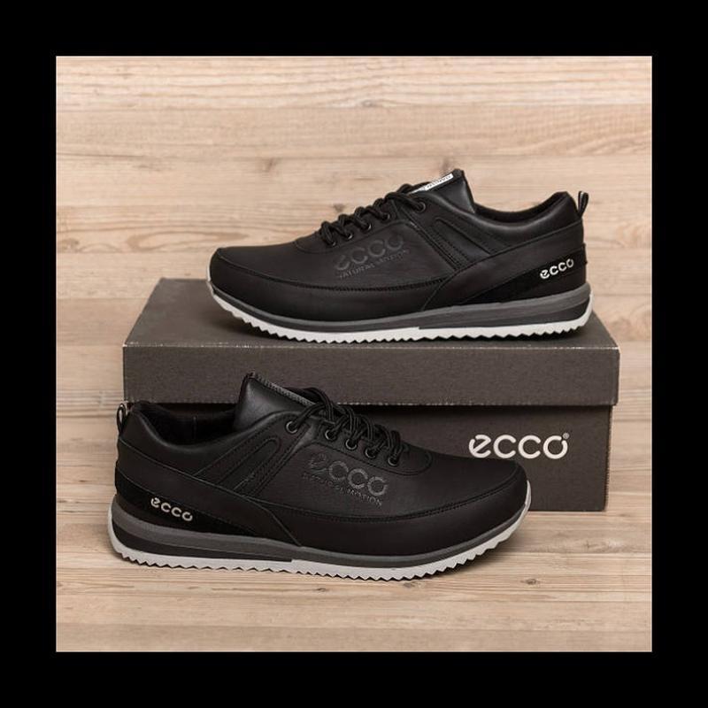 Чоловічі кросівки шкіряні з логотипом ecco , мужские кожаные кроссовки ...