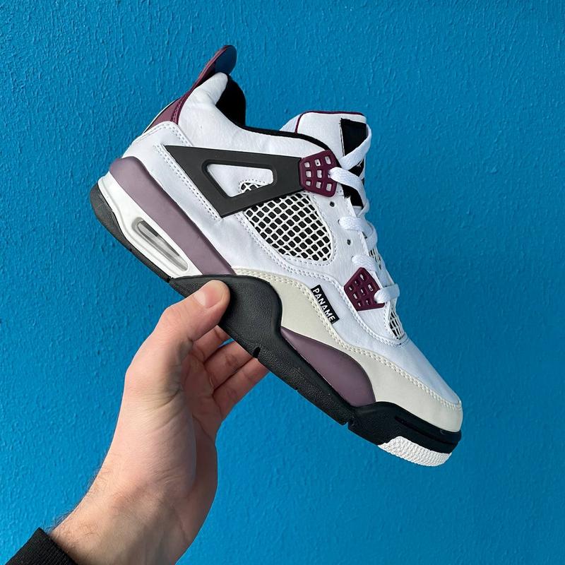 Мужские кожаные кроссовки nike air jordan 4 retro psg🆕 найк джордан 4 ...