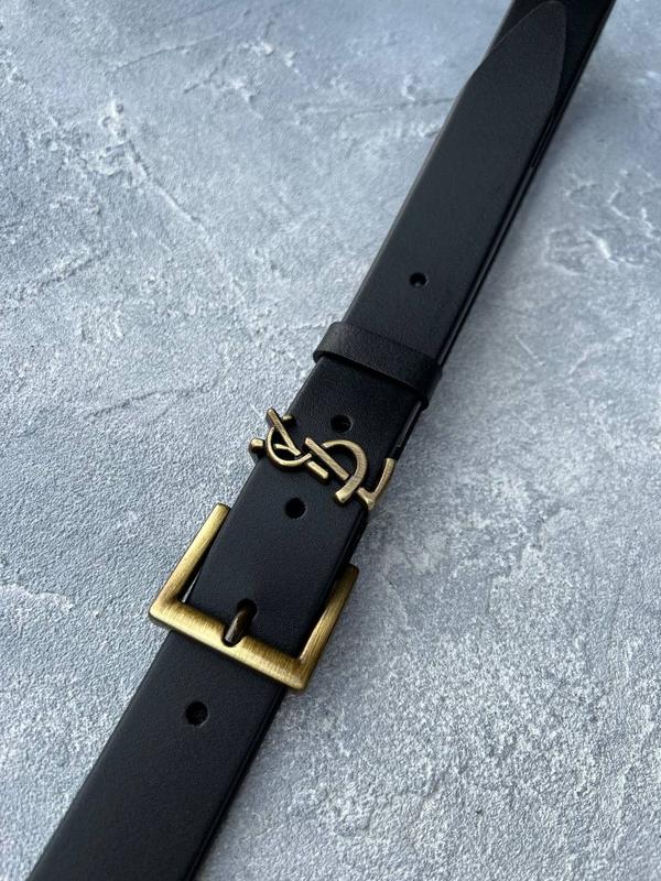 Женский кожаный чёрный ремень в стиле ysl yves laurent — цена 475 грн в ...
