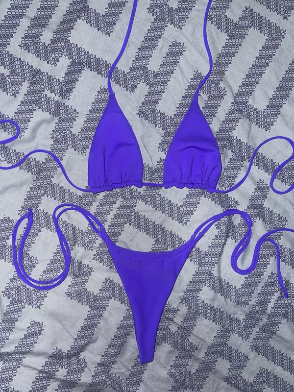 Купальник,купальник бикини,мини бикини,фиолетовый купальник,раздельный ...