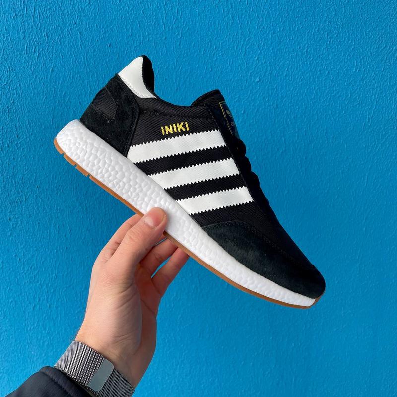 Мужские черно-белые замшевые кроссовки adidas iniki 🆕 адидас иники ...