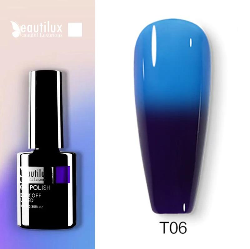 Термо гель лак для ногтей маникюра дизайна beautilux меняет цвет меняет ...