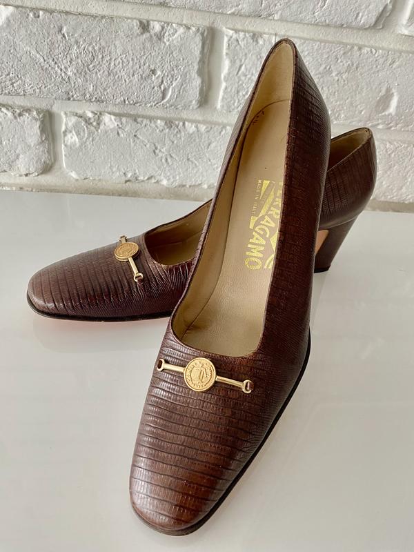 Туфли salvatore ferragamo кожа оригинал италия винтаж — цена 2999 грн в ...