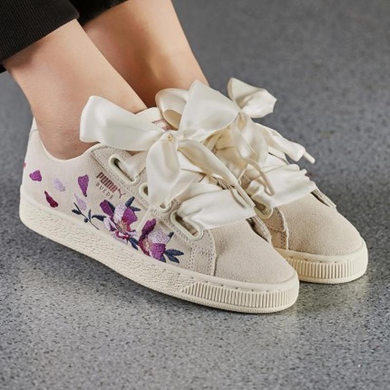 puma suede heart flowery