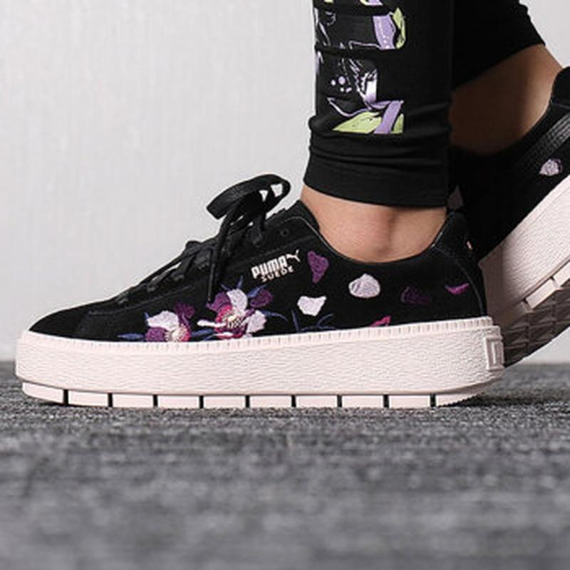 puma select suede platform trace flowery