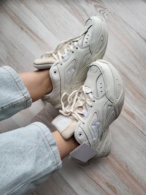 Nike m2k tekno cream beige женские кроссовки найк кремовые бежевые ...