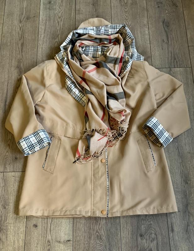 Тренч плащ с палантином в стиле burberry (англия) — цена 550 грн в ...