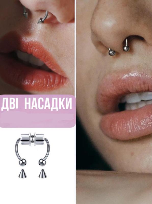 Фейк обманка септум на магните магнитах магнитный циркуляр сережка ...