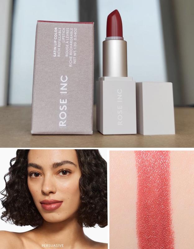 Мини помада rose inc satin lip color refillable hydrating lipstick — цена 385 грн в каталоге