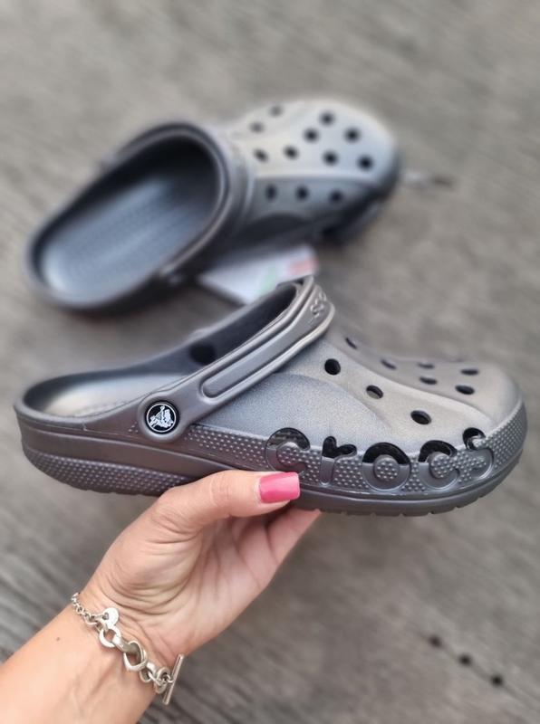 Крокс бая клог графитовые (темно-серые) crocs baya clog graphite — цена ...