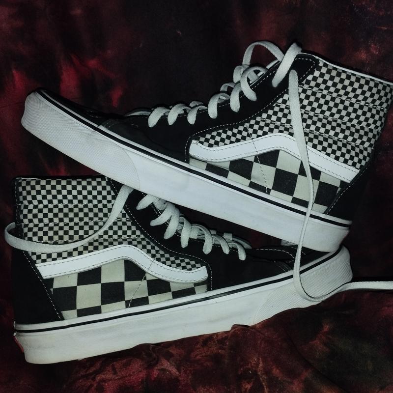 Оригинальные олдскульные вансы высокие кеды vans off the wall шашки ...