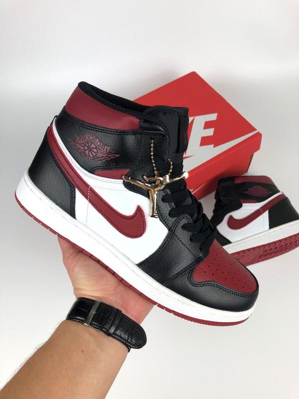 Мужские высокие кожаные кроссовки nike air jordan 1 retro 🆕 высокие ...