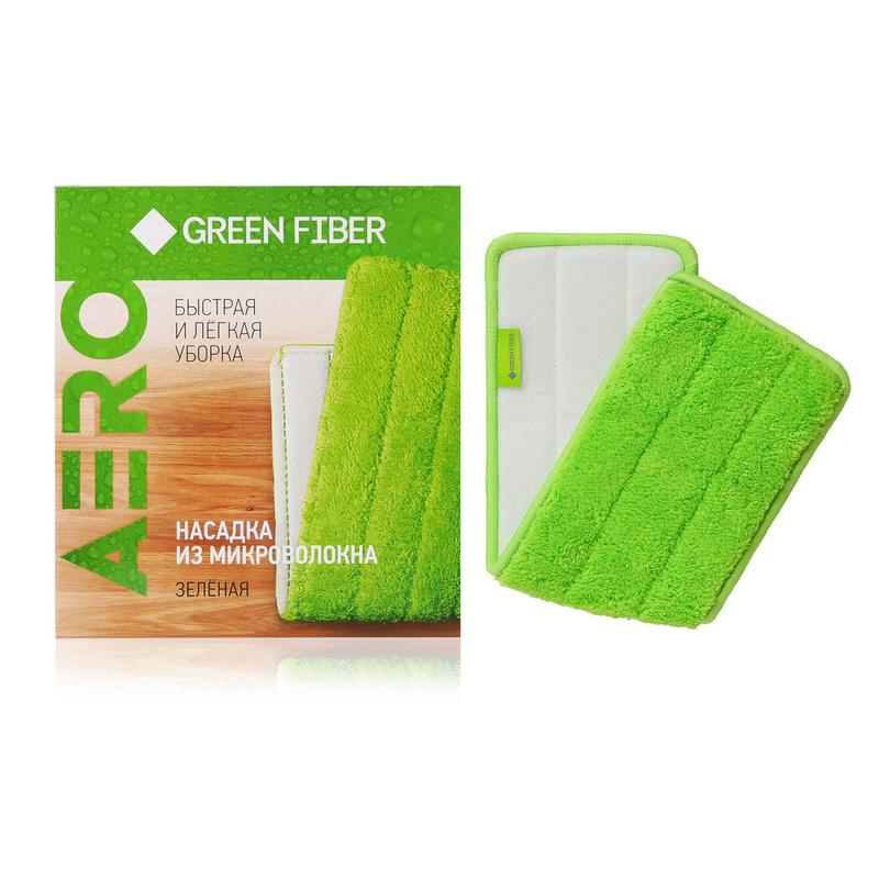 Насадка з мікроволокна для швабри з розпилювачем green fiber aero ...