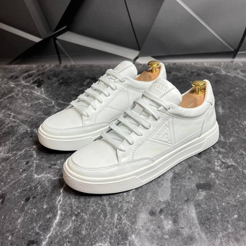 Чоловічi шкіряні білі кеди guess, мужские кожаные белые базовые кеды ...