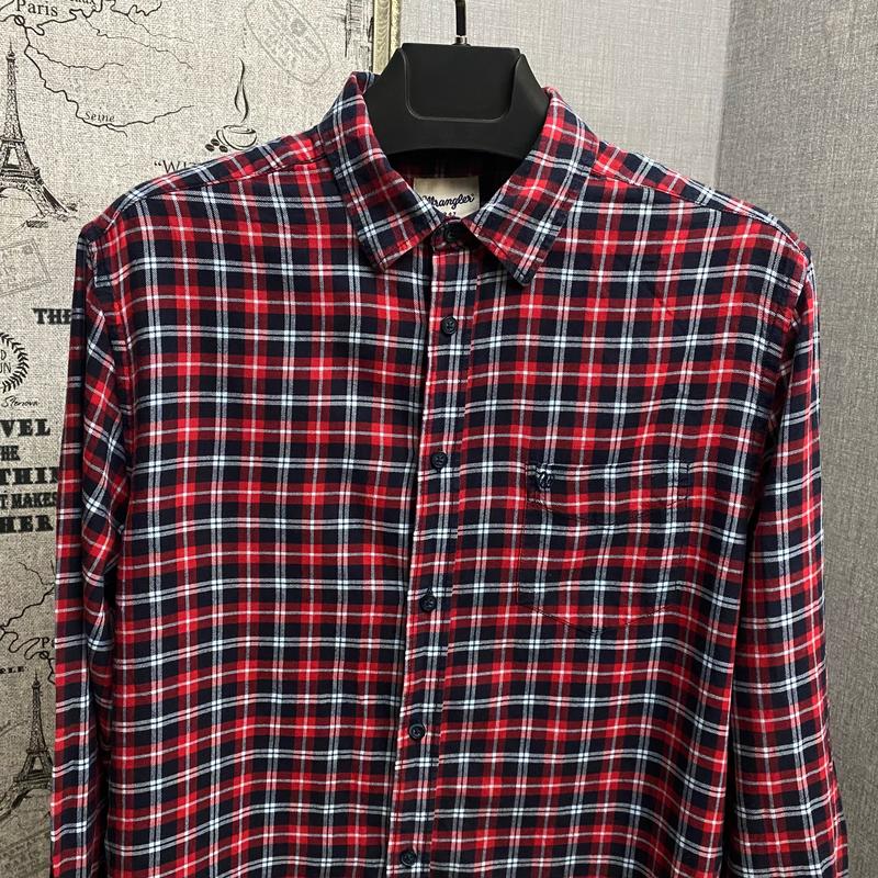 Красная клетчатая рубашка от бренда wrangler — цена 285 грн в каталоге ...