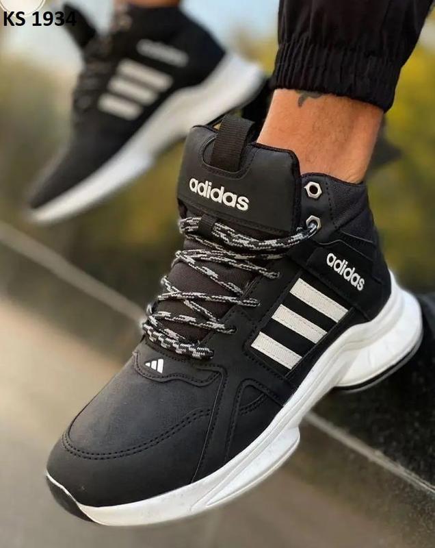 Кроссовки snickers с термо носком adidas termo high черные с белой ...