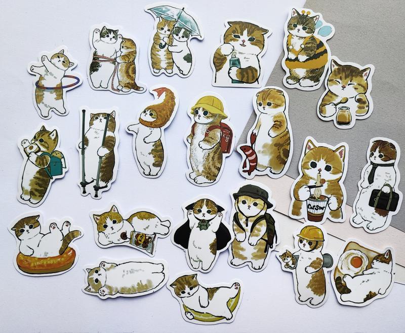 Набор #8 наклейки для скрапбукинга,котики, stickers, рисунки ...