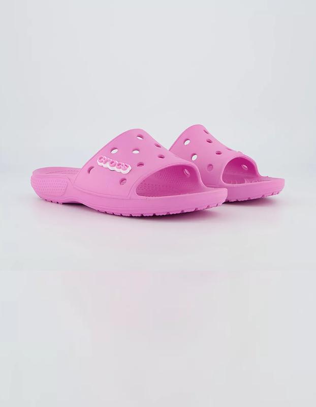 Крокс слайд розовые тапочки classic crocs slide taffy pink — цена 950 ...