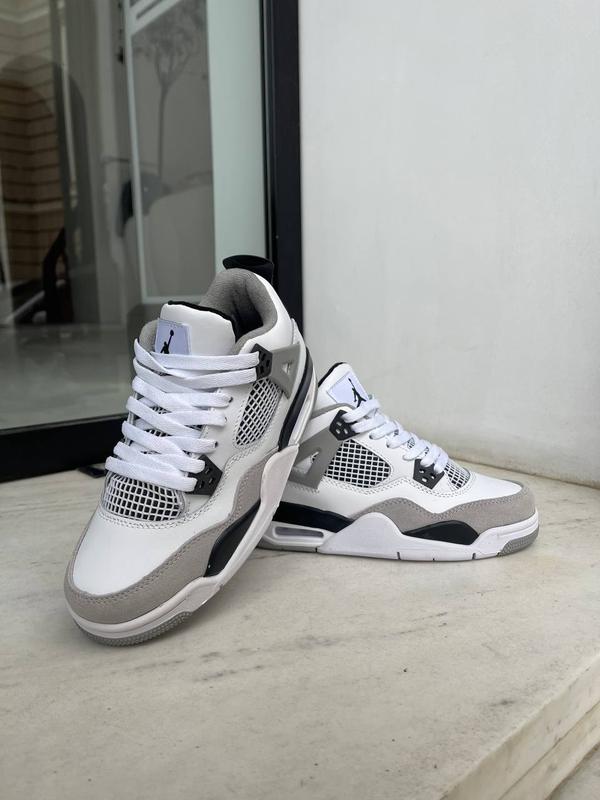 Женские кожаные кроссовки nike air jordan 4 retro high найк джорданы ...