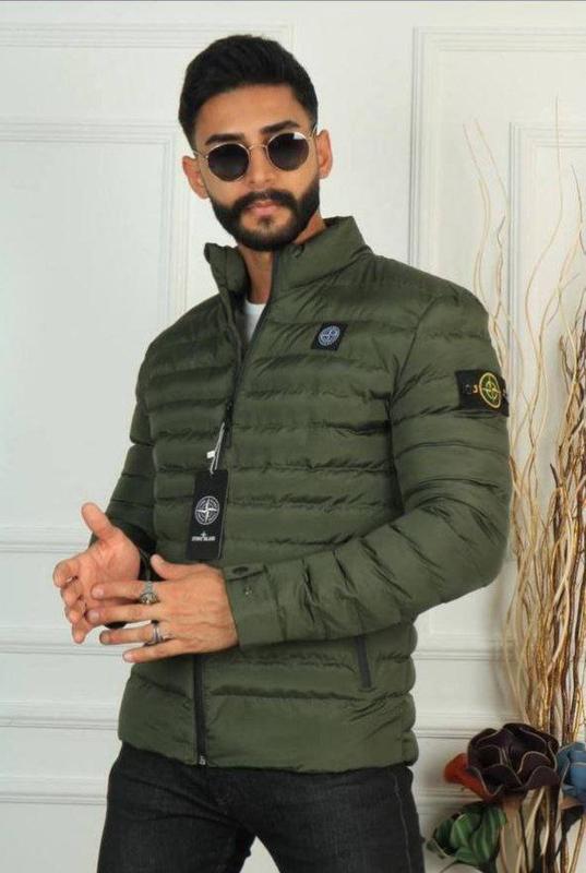 Брендовая мужская куртка стон айленд/качественная stone island черного ...