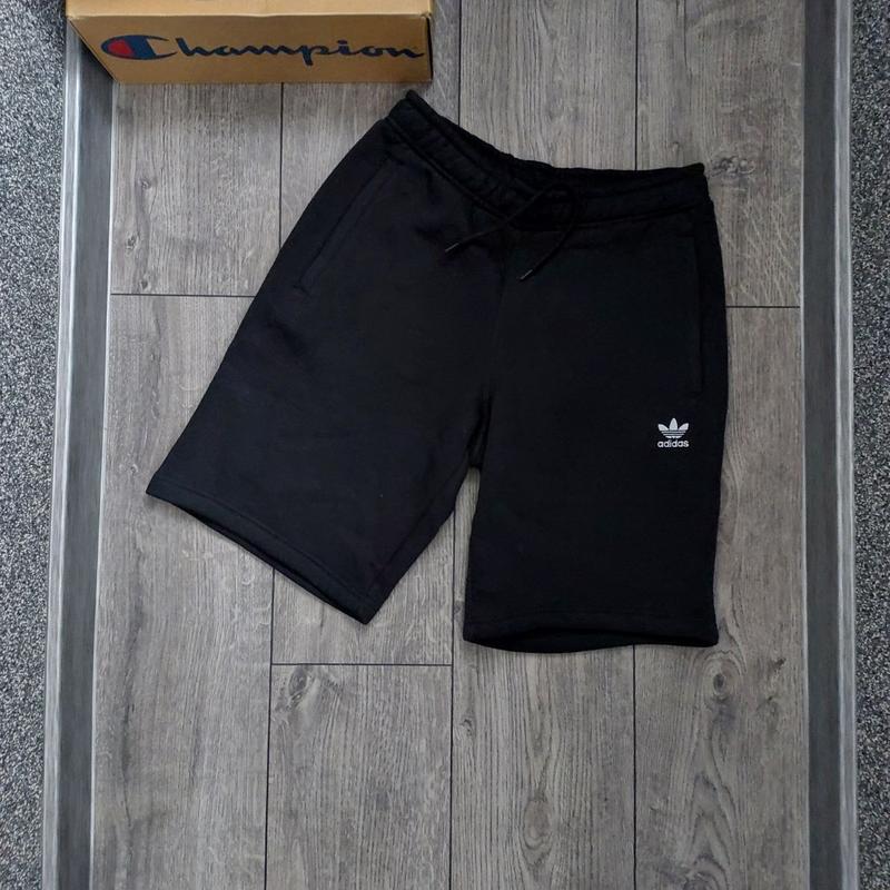 Черные шорты adidas оригинал новые мужские шорты адидас на флисе с ...