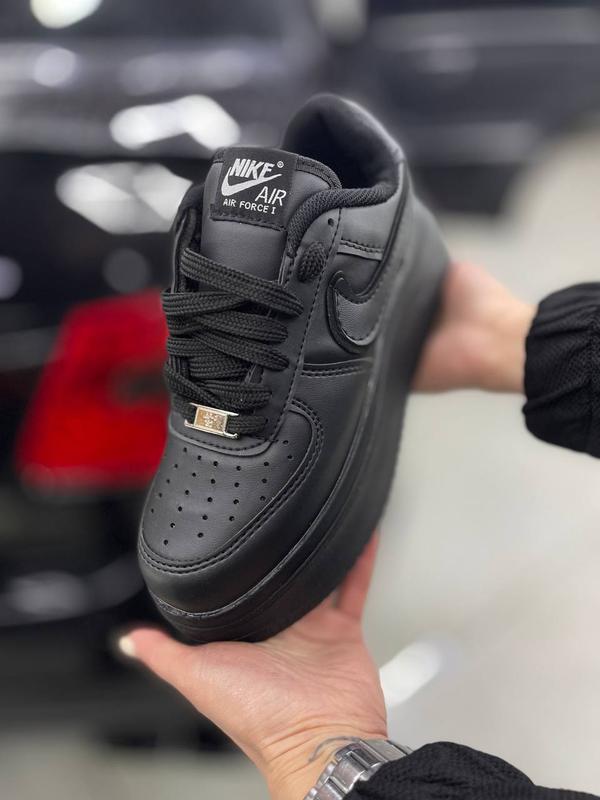 Женские кроссовки nike air force 1 black кеды найк аэр форсы черные ...