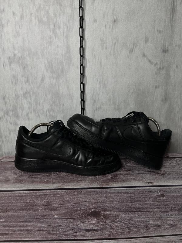 Оригинальные крутые чёрные мужские кожаные кеды,кроссовки nike air ...