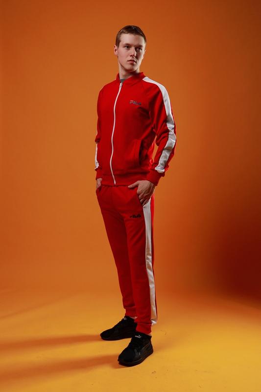 Красный спортивный костюм мужской adidas