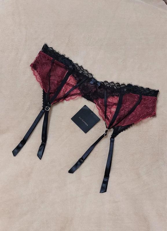 Пояс для чулок ann summers, пояс для чулок черно-красный, кружевные ...
