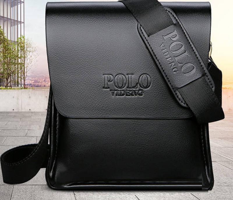 Сумка-планшет мужская polo эко кожа, мужская сумка через плечо-кожаная ...