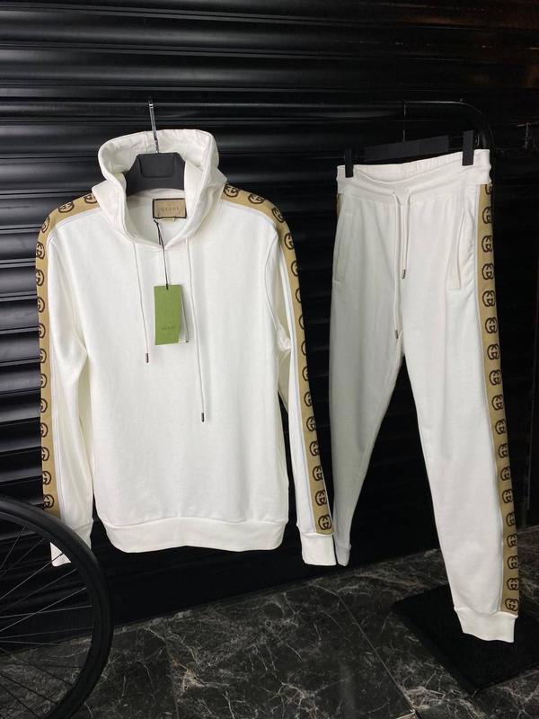 Белый спортивный костюм gucci / качественные мужские костюмы гутчи ...