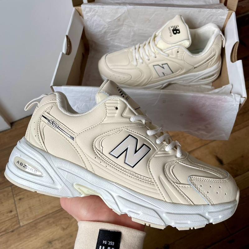 Женские кожаные кроссовки new balance 530 beige leather — цена 2300 грн ...