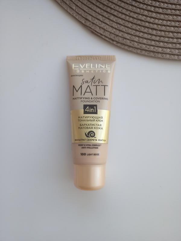 Матирующий тональный крем для лица eveline cosmetics satin matt ...